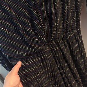 Trina Turk Black and Gold Long Sleeve Dress